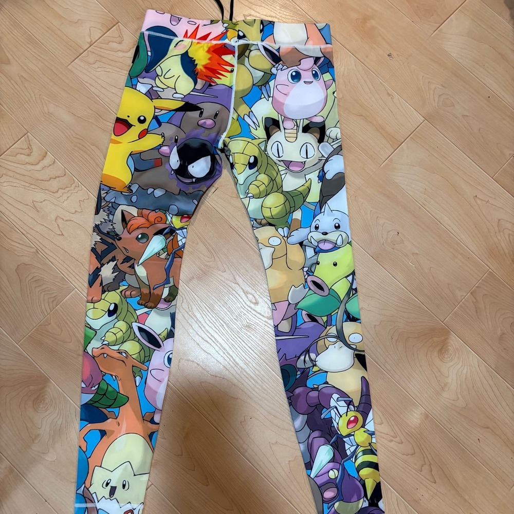 XMartial Pokemon Evo Spats Compression Leggings Mens L-XL Multicolor BJJ MMA - Picture 4 of 8